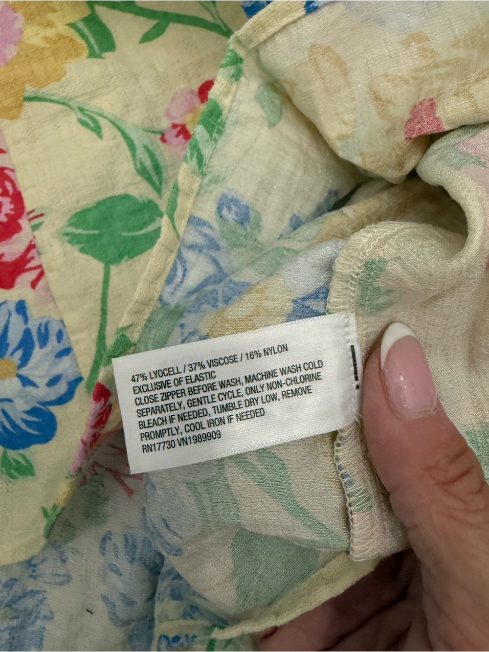 a new day Yellow Floral Mini Sundress with Pink & Blue Blooms - Picture 7 of 7